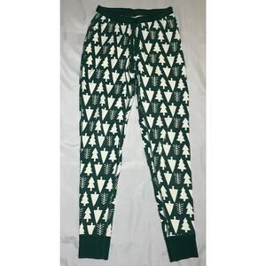 Hanna Andersson Womens Christmas Tree Pajama Joggers Pants Organic Cotton Size S